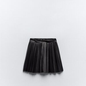 Zara Black Mini Pleated Skirt